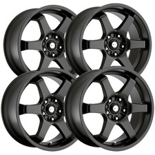 Set Of 4 Focal 421 X 16x7 5x1005x4.5 48mm Satin Black Wheels Rims 16 Inch