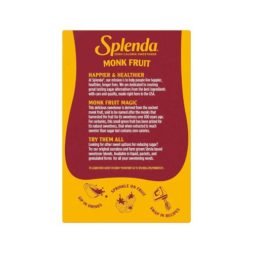 Splenda Monk Fruit kalorienfreier Süßstoffersatz auf pflanzlicher Basis, Keto - Bild 7 von 7