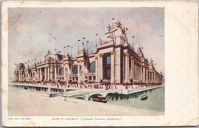 1904 ST. LOUIS WORLD'S FAIR Postcard PALACE OF ELECTRICITY -Sunday Post-Dispatch