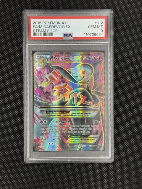 Pokemon 2016 XY Steam Siege M Gardevoir EX 112/114 Full Art Holo PSA 10