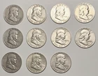 Franklin Half Dollar 90% Silver - Lot of 11