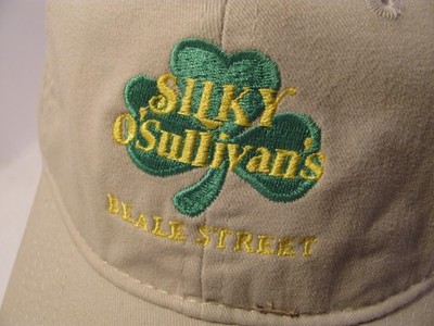 Silky O'Sullivans Hat Unisex Biege Adjustable Beale Street Lucky Clover Logo Cap