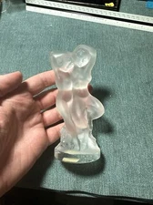 Lalique Crystal- " Pan" and " Diana" Nude Dancers - France- Signed - # 11907