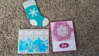 3 Stampin' Up! Christmas Cards, Snowflakes, Stockings, Tufted Embossing — photo 1