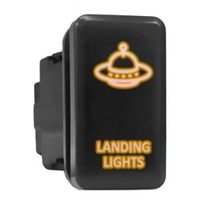LANDING LIGHTS - Orange Backlit Push In Switch 1.54"x 0.83" (Fit: Toyota)