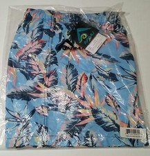 Kanu Board Shorts Leaf Pattern M UPF 50 , Quick Dry, Elastic Waist, NEW