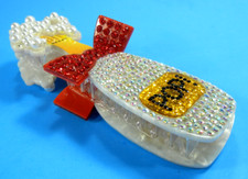 Champagne Faux Pearl  Rhinestones Hair Clip