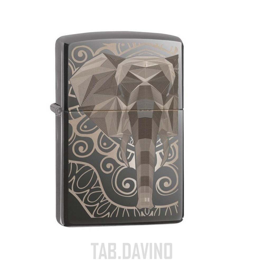 Zippo Lighter Elephant Fancy Fill Design 49074 Zippo Original USA
