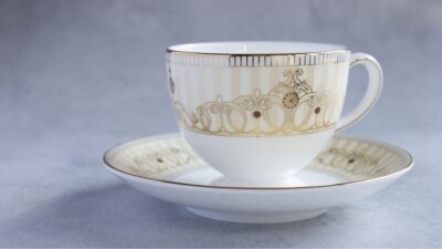 WEDGWOOD Alexandra Champagne Cup and Saucer Bone Chine New With 