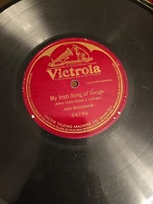 John McCormick 64796 My Irish Song of Songs One sided Victrola 64796 1908 B781