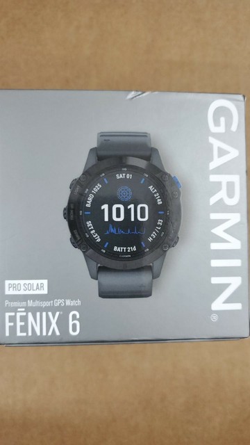 Garmin Fenix 6 Pro Solar Edition 47mm Slate Gray Case with Black Band GPS  Watch for sale online | eBay