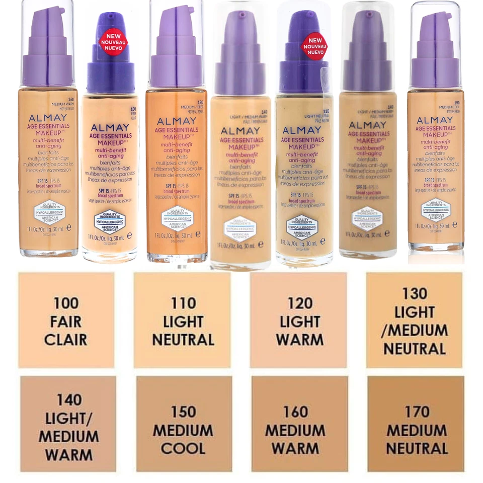 Anti-aging Liquid Foundation Face Makeup Medium Coverage Medium Deep 180 30ml - Image 3 of 4