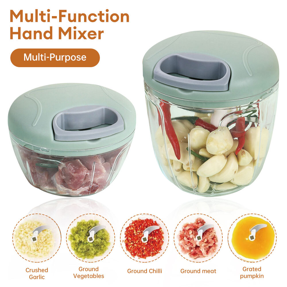 Manual Meat Garlic Onion Press Mincer Masher Vegetable Grinder Food Chopper Tool-image