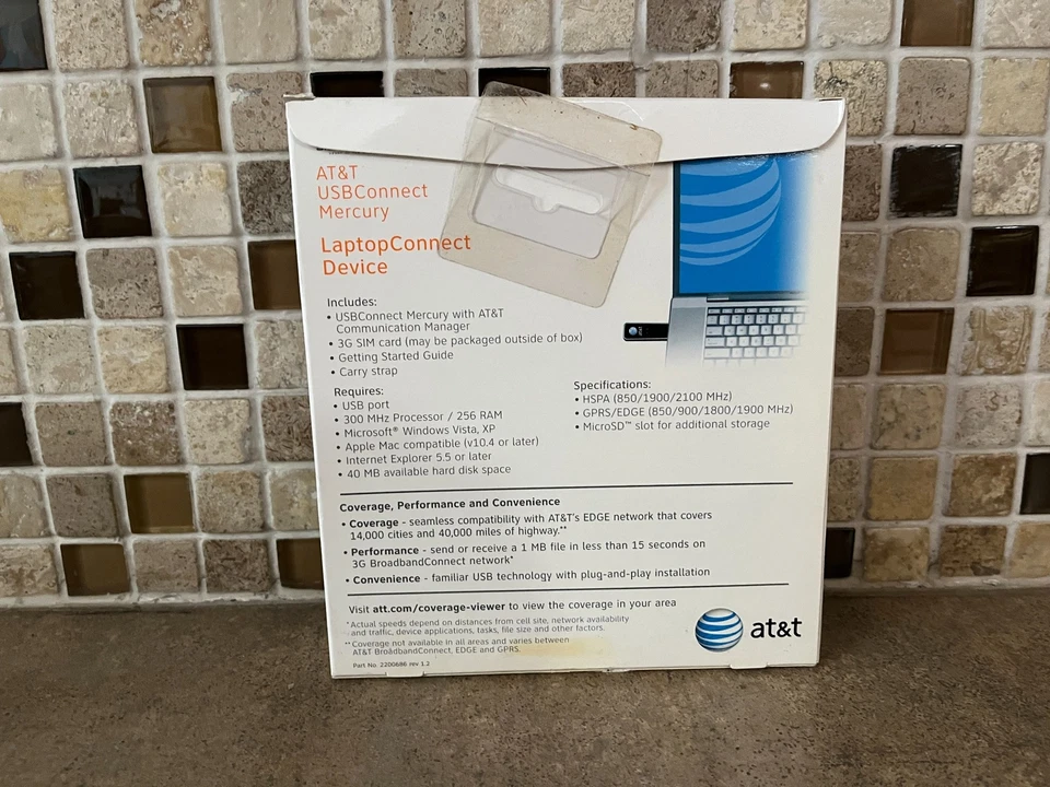 AT&T SIERRA WIRELESS USB CONNECT MERCURY AIR 3G TARJETA SIM H1-1 Foto 2 de 4