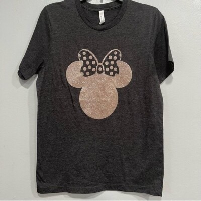 Mini mouse gray T-shirt glitter print size M