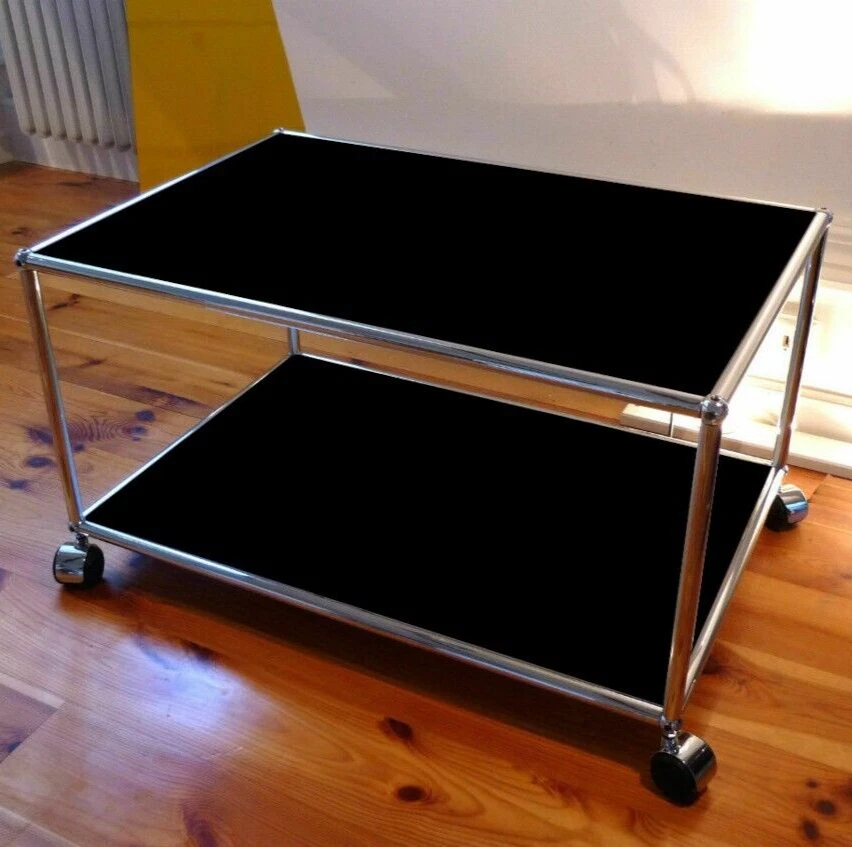 * USM Haller TV Ständer * Graphitschwarz * 75x50x27,5 * Rollen * + 2 Verstärkung