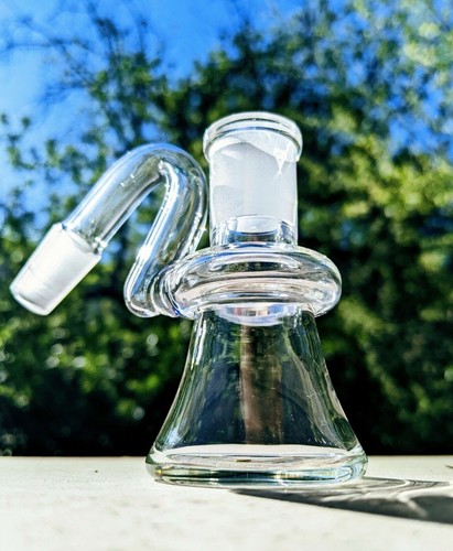 2PCS 3'' Unique 14mm 45° Mini Dry Ash Catcher Glass Bong Joint Bowl Bubbler - Picture 4 of 6