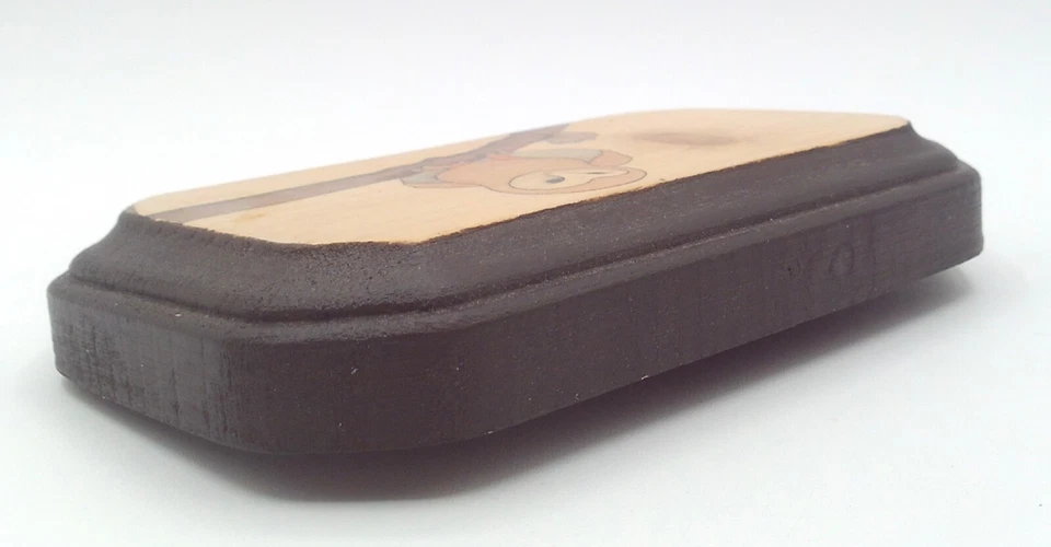 Pequeña placa de pared de madera de 2D taxidermia búho y ratón Cottagecore Foto 4 de 4