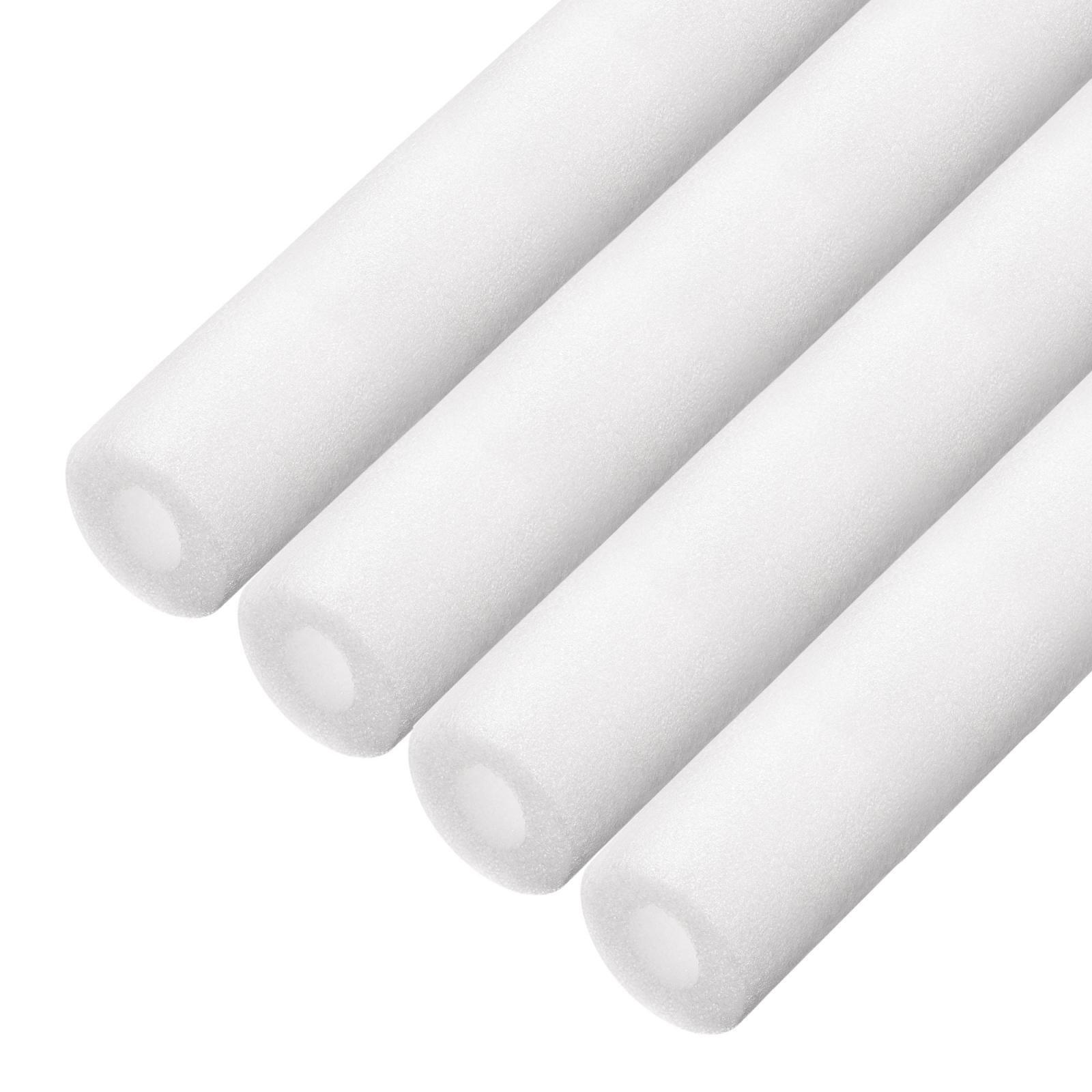 Tube en mousse blanche de 3.28 pieds isolation pour tuyaux 1x1.77 pouce lot de 4
