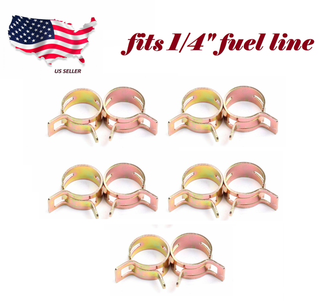 (Lot of 10) Fuel Line Hose Clamp 1/4" Line ID=12mm eBay