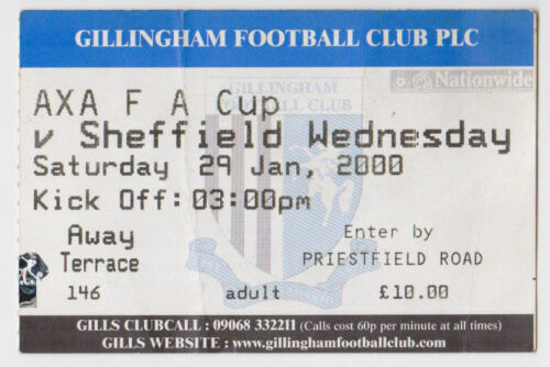 EFB 2002 03/24 Gillingham v Millwall Football (Soccer) Ticket