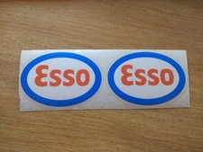 ESSO Classic Motor Racing Stickers - 2x stickers 90mm x 60mm