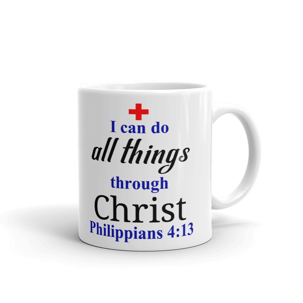 I Can Do All Things Through Christ Coffee Tea Ceramic Mug Office Work Cup Gift