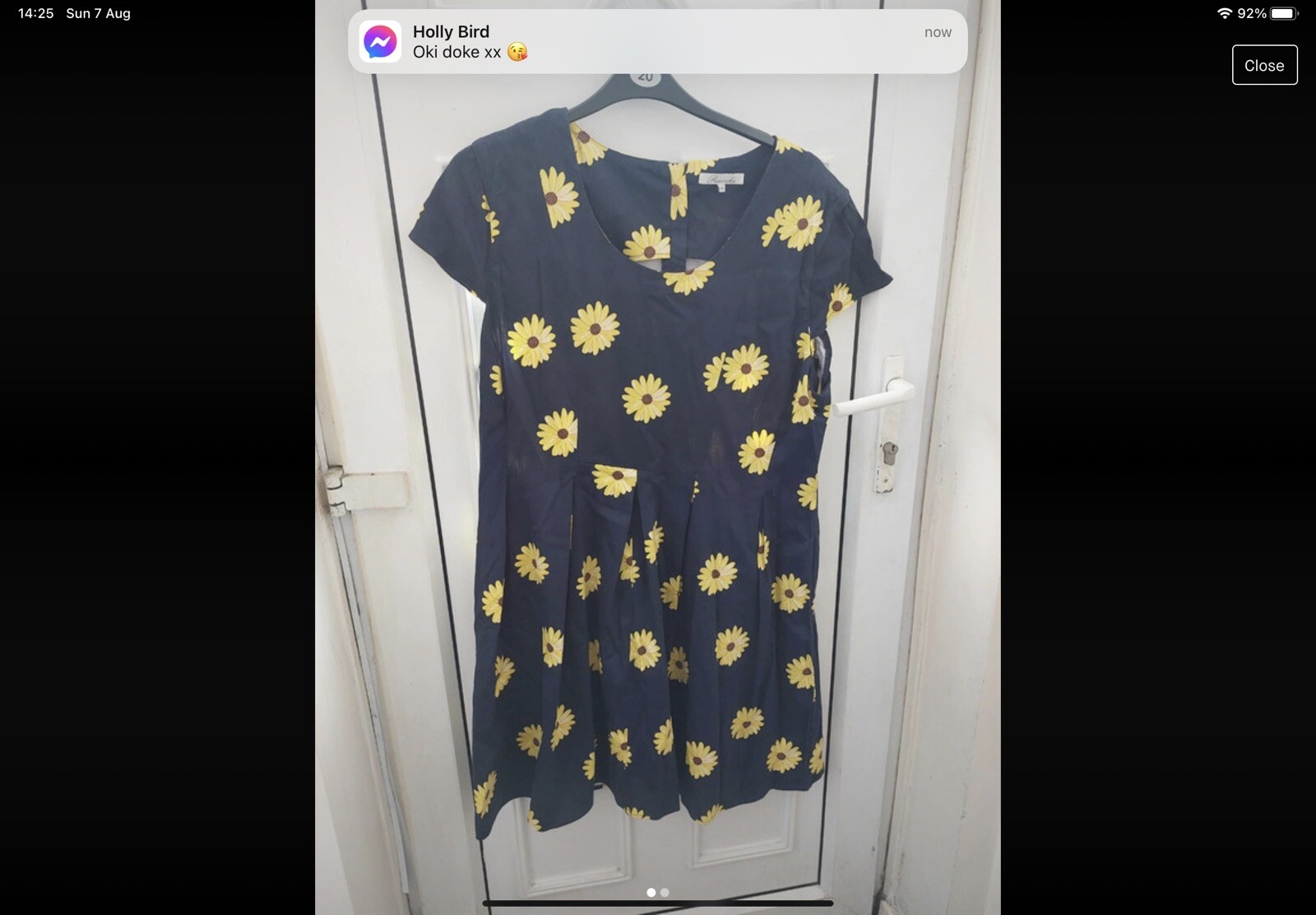 Navy Sunflower dress eBay