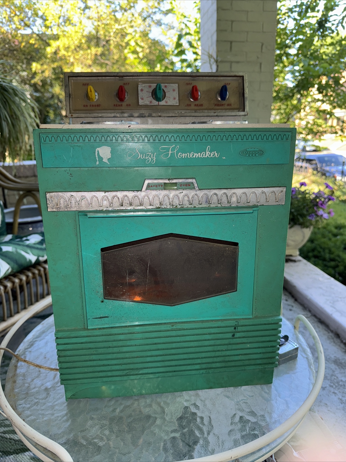 Vintage Working 1960s Suzy Homemaker Easy Bake Oven Light Works Teal | eBay