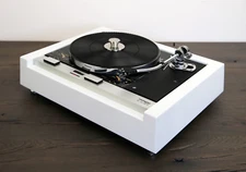 Restored Thorens TD 125 MKII turntable SME white / marbled