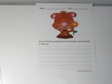 February-Themed Writing Prompts Illustrated W/ Guidelines Set Of 6 Laminated New