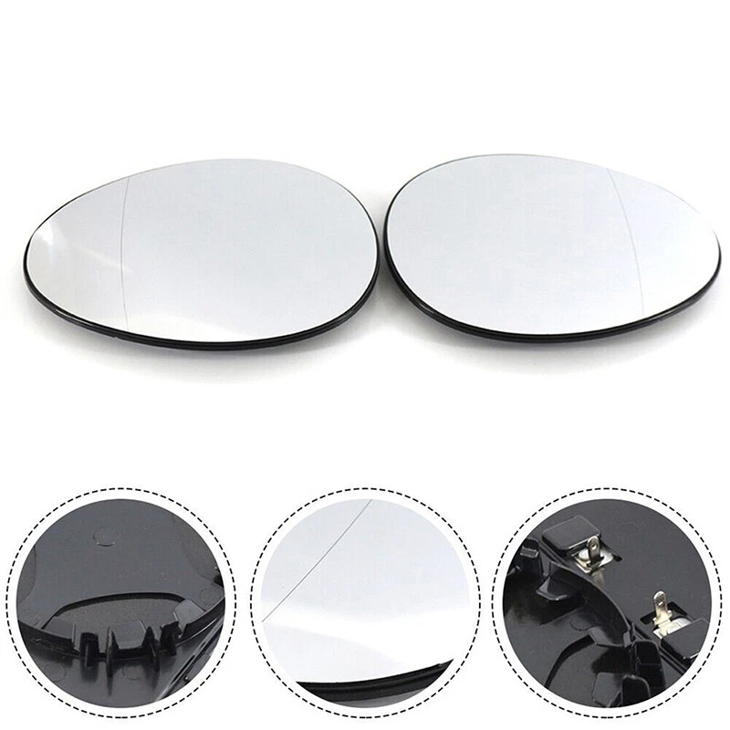 Par de espejos retrovisores laterales de vidrio con calefacción para MINI R55 CLUBMAN 2008-2014 Foto 3 de 4