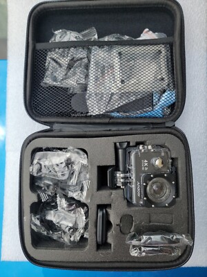 Andoer 4K WiFi Sports Action Camera Black & Case & Accessories 