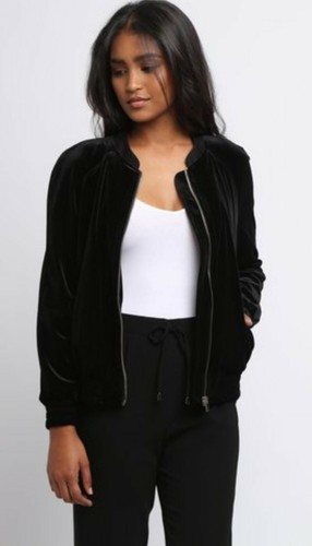 New Look Black Velour Velvet Gold 
