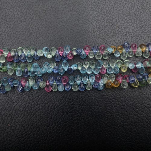 AAA Multi Topaz Beads 8 Inch Strand 6-9 MM Beads Faceted Teardrop Shape Beads - 第 8/8 張圖片