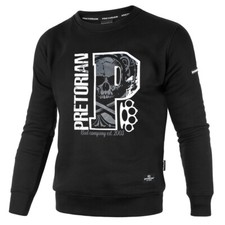 PRETORIAN Sweatshirt Pullover Bluse Schwarz Pit Bull Hooligans Bandit MMA Boxen