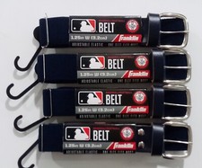 4 Navy Blue Baseball Belts Softball Franklin Elastic 22-42 Inches 1.25