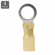 Ancor 312603 12-10 AWG 3/8" Heat Shrink Ring Terminals - 3 Pack
