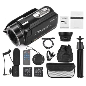 Andoer 2.7K Caméra vidéo numérique Caméscope DV Enregistreur 48MP 16X Zoo numérique OOKQ