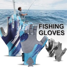 Fishing Gloves UPF50 Sun Gloves UV Protection Fingerless Gloves for Fly Fishing