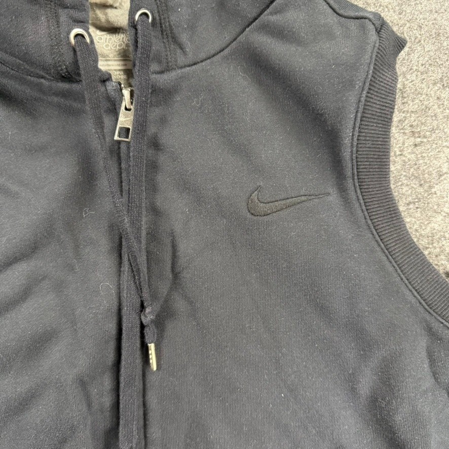 Nike Athletic Dept Vest Womens Large Full Zip Fleece Lined Hooded Sleeveless thumbnail 2