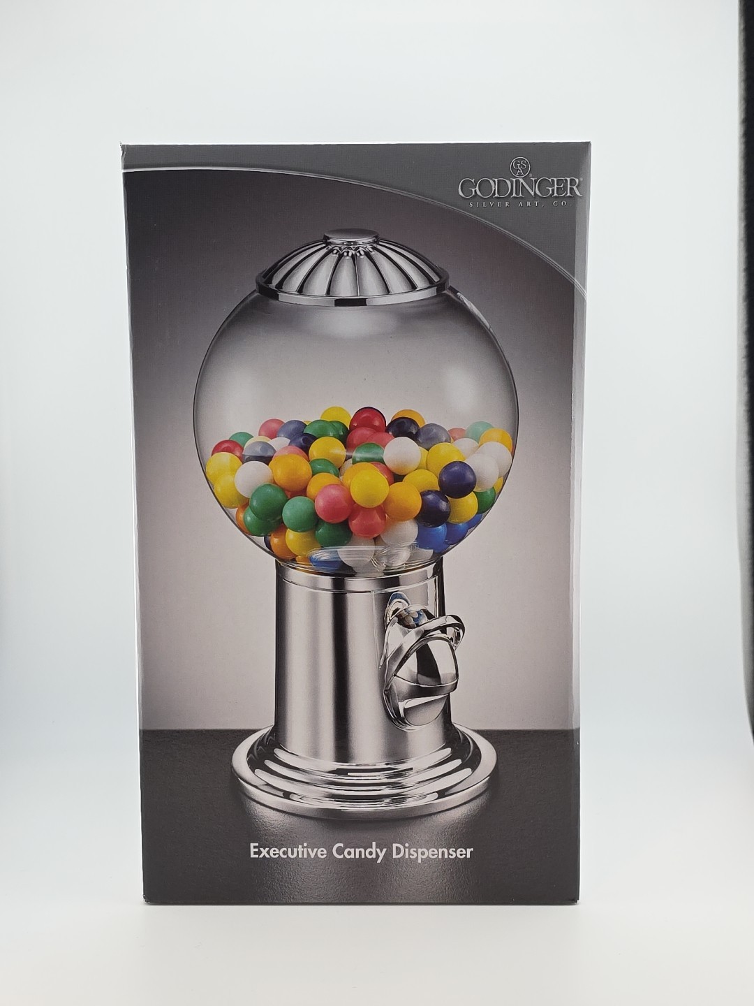 Godinger Silver Art Co Executive Candy Dispenser Nickel Plat