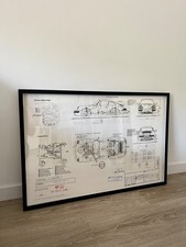 Original Porsche 911 964 Technical Drawing