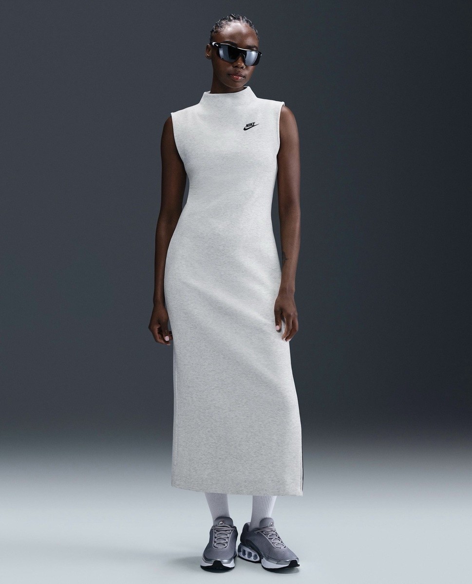 grey nike dress Nike essential T-shirt dress in gray