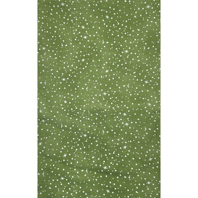 2yds Moda Fabrics BasicGrey Naughty or Nice Green Snow/Starburst Fabric 30657