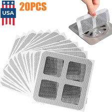 20Pcs Disposable Shower Drain Hair Catcher Mesh Sticker Strainers For Shower