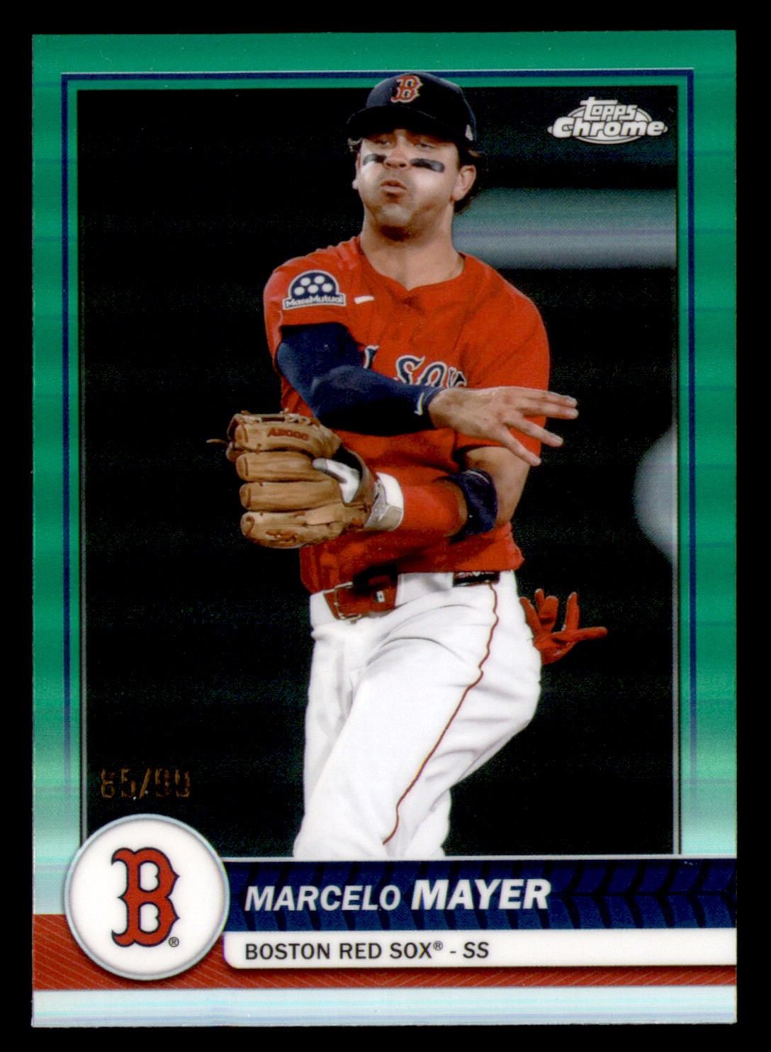 2026 Topps #73 Marcelo Mayer Flagship Collection Chrome Green #/99