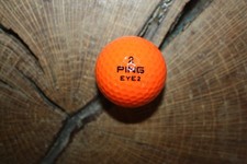 VINTAGE SOLID ORANGE PING GOLF BALL