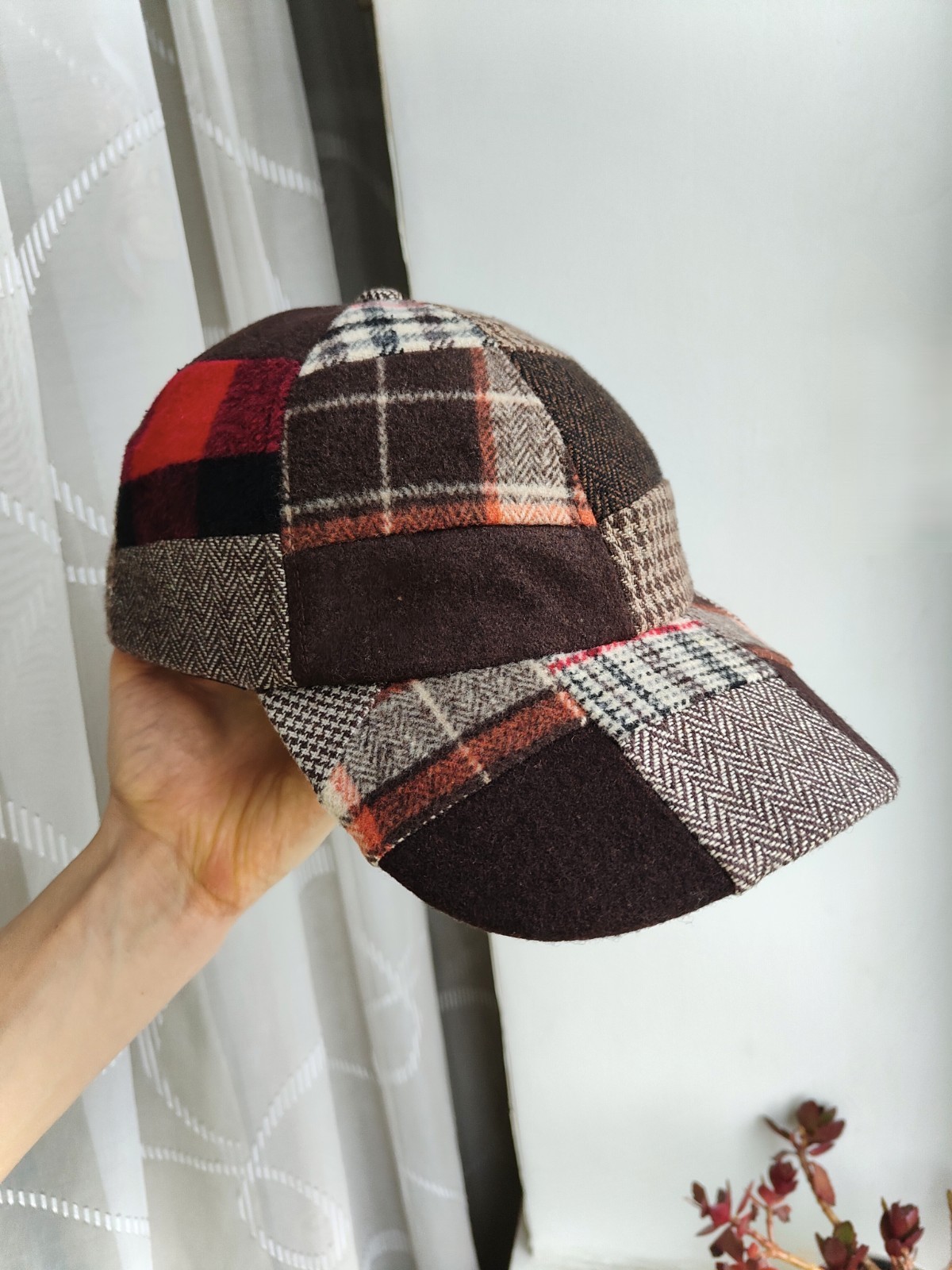 Hawkins Patchwork Baseball Cap Hat Wool Blend Mul… - image 6