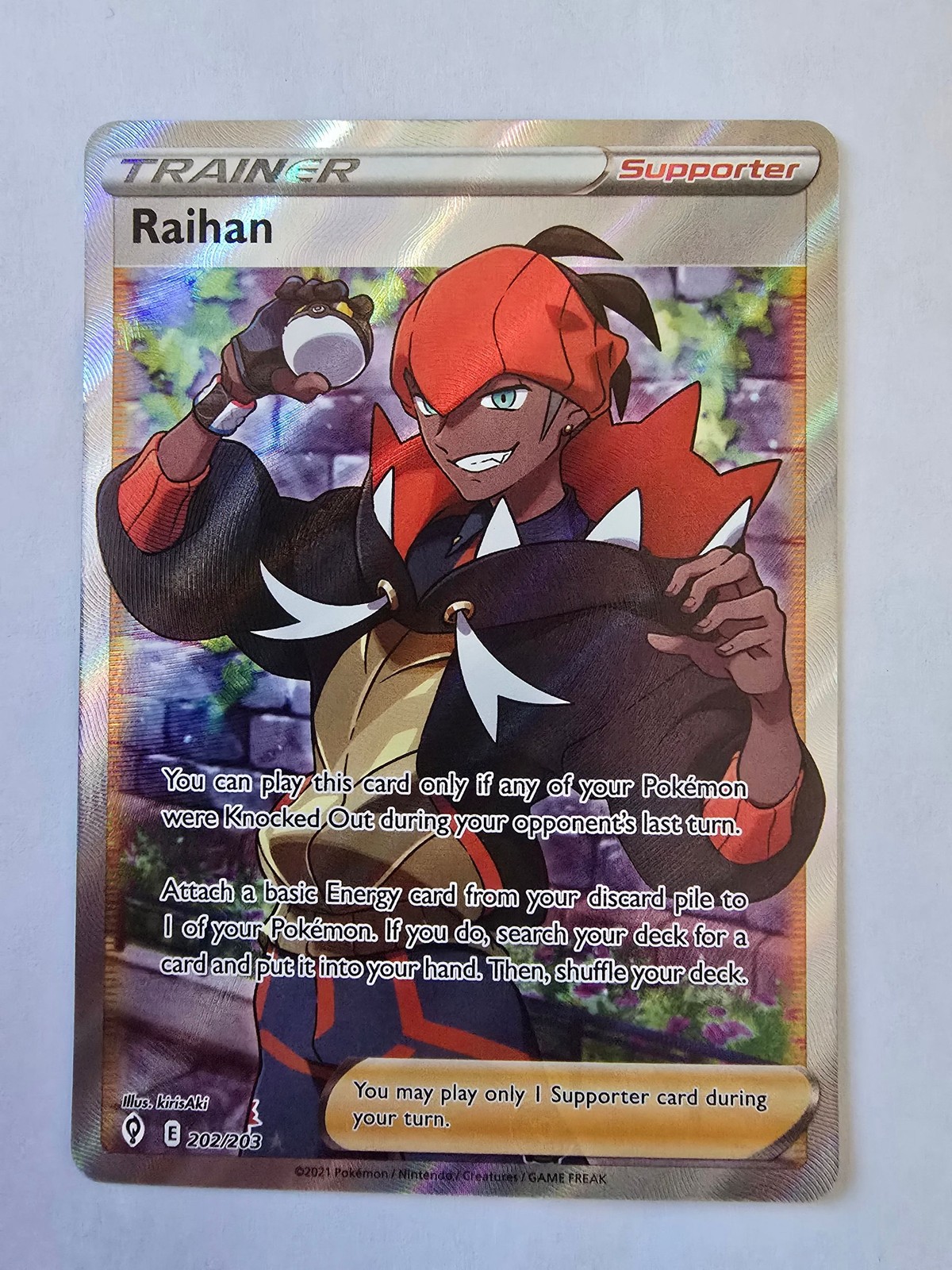 Raihan 202/203 Rare Ultra Evolving Skies Pokemon NM